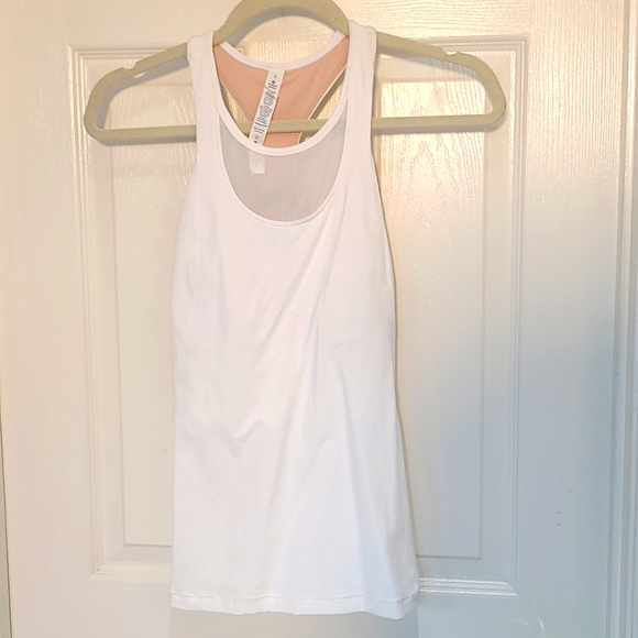 Lululemon Mesh with me white tank 2 - Picture 3 of 8